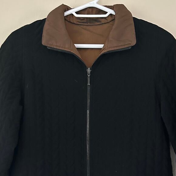 Gallery Quilted reversible trench coat minimalist Lagenlook gothic career Emo S - Picture 3 of 12